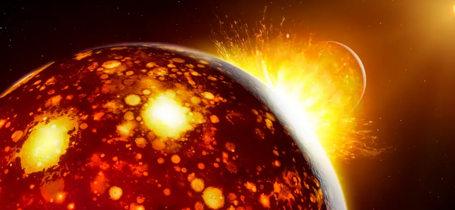 Se establece una conexión entre la formación de la Luna y un extinto planeta llamado Teia, ubicado presumiblemente más cercano al Sol que la Tierra.