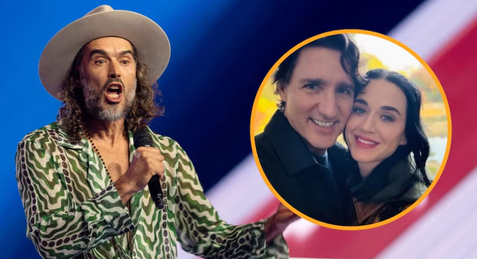 La supuesta amistad entre Katy Perry y el primer ministro canadiense Justin Trudeau ha causado risa en Russell Brand