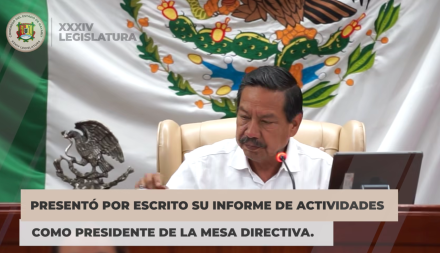 El legislador Salvador Castañeda Rangel junto al mandatario estatal doctor Miguel Ángel Navarro Quintero presentaron sus reportes ante la XXXIV Legislatura.