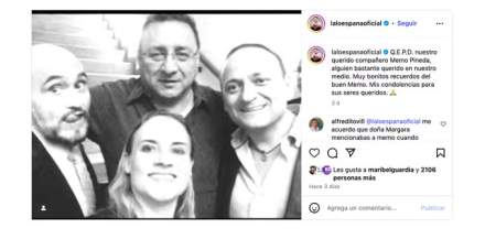 El actor Memo Pineda falleció a pocos días de cumplir 68 años, generando tristeza en Televisa. Miembros del espectáculo y compañeros de ‘Vecinos’ lo despidieron con sentidas palabras.