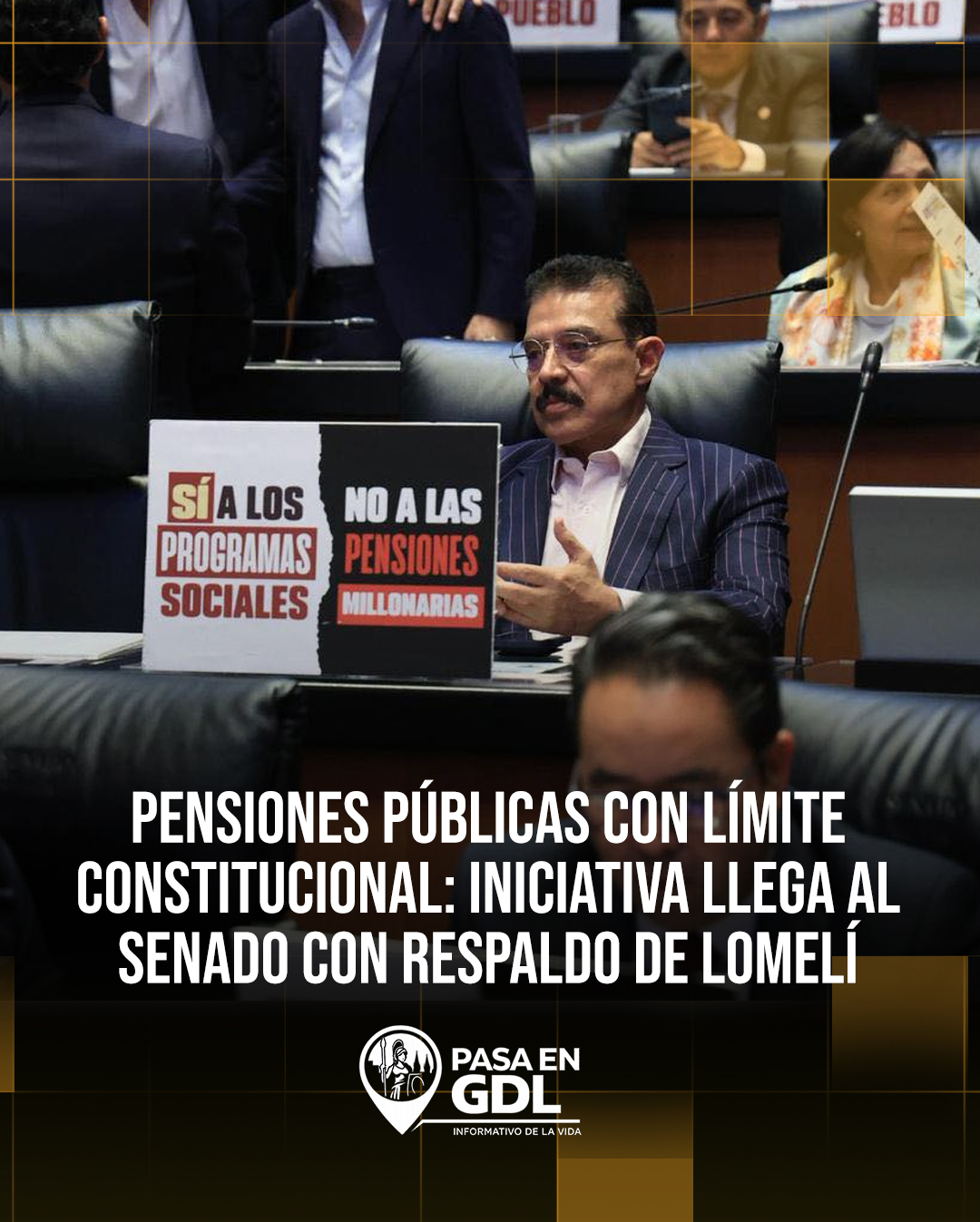 Senado avanza para fijar límites a pensiones elevadas; Lomelí apoya límite de salario