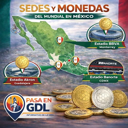 Guadalajara se alista para el Mundial 2026; Senado avala monedas especiales