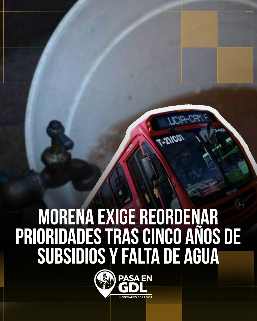 Cinco años de subsidios al transporte, cinco años de colonias sin agua