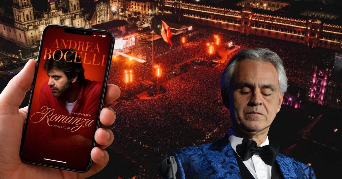 Andrea Bocelli ofrece concierto gratuito en el Zócalo por los 30 años de ‘Romanza’
