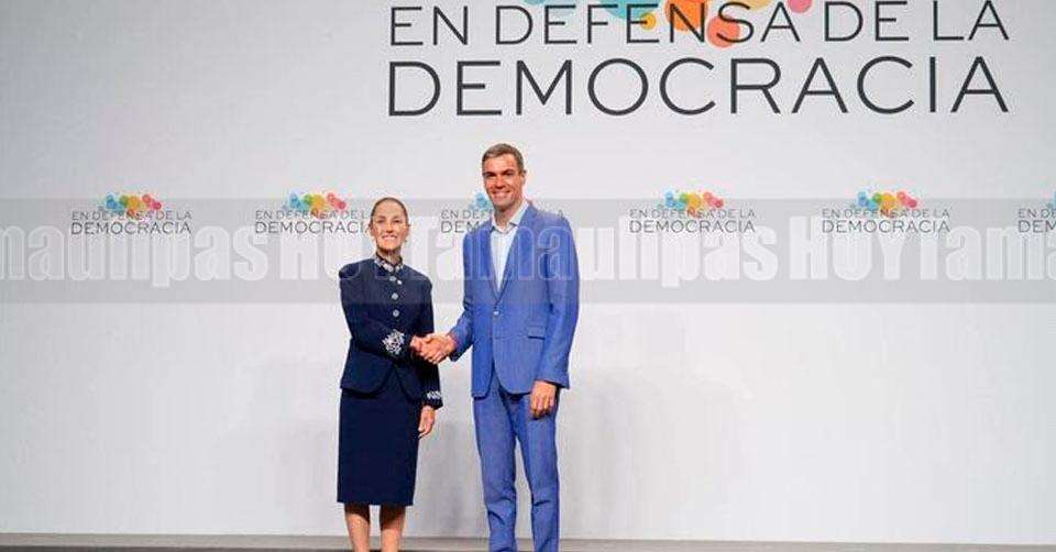 Sheinbaum propone destinar 10% del gasto militar mundial a reforestación en cumbre de Barcelona