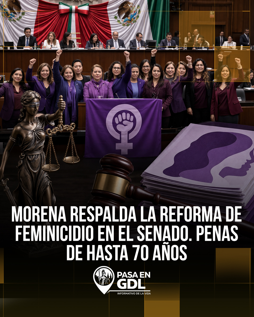 Morena respalda reforma feminicidio en el Senado