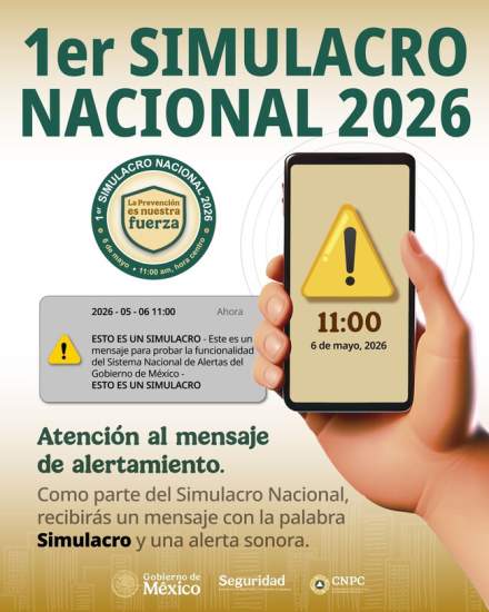 México reafirma su cultura de prevención: Más de 37 millones participan en el Primer Simulacro Nacional 2026