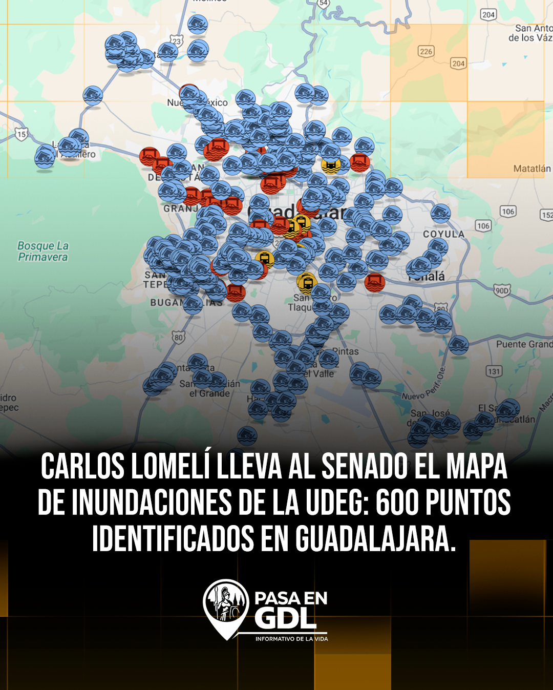 Consulta si tu colonia aparece en el mapa de zonas de inundación de la UdeG