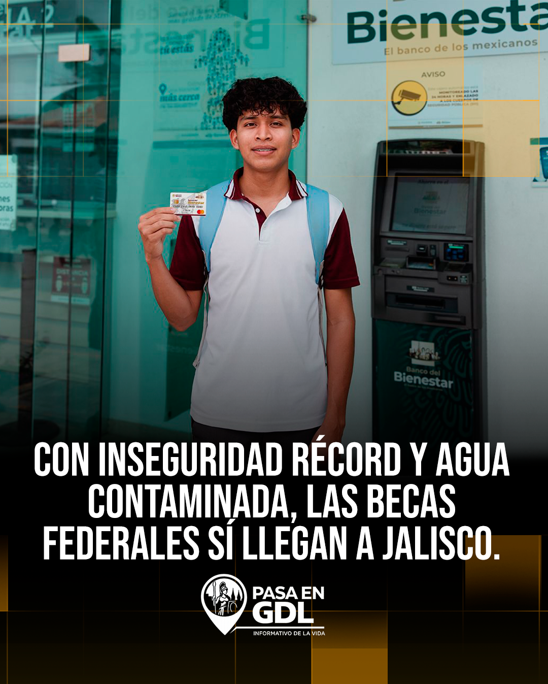 Con inseguridad récord y agua contaminada, las becas federales sí llegan a Jalisco