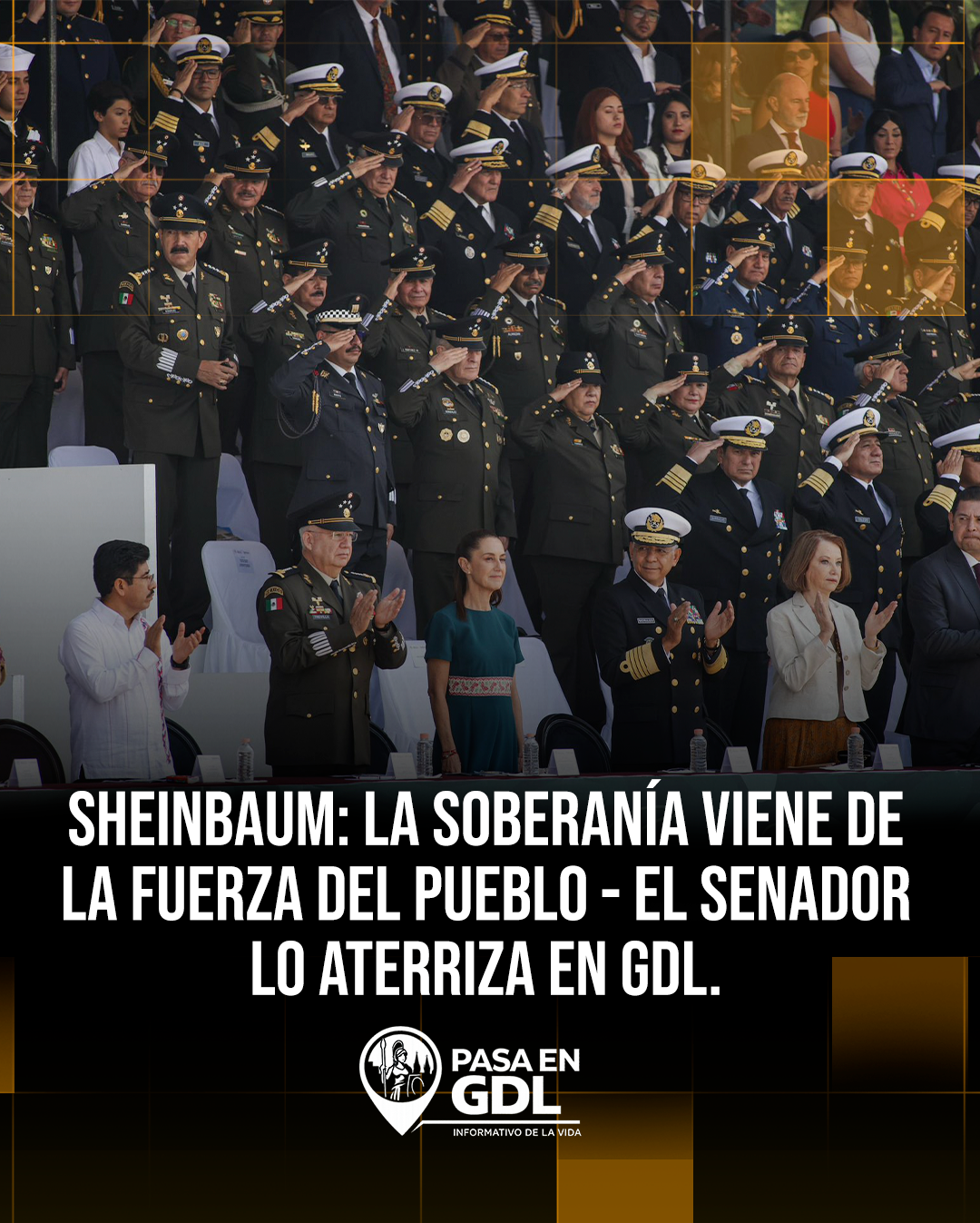 Sheinbaum: la soberanía viene de la fuerza del pueblo – el senador lo aterriza en GDL