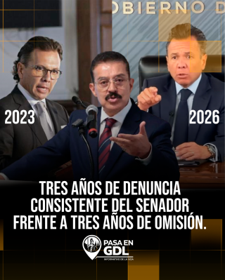 Tres años de denuncia consistente del senador frente a tres años de omisión