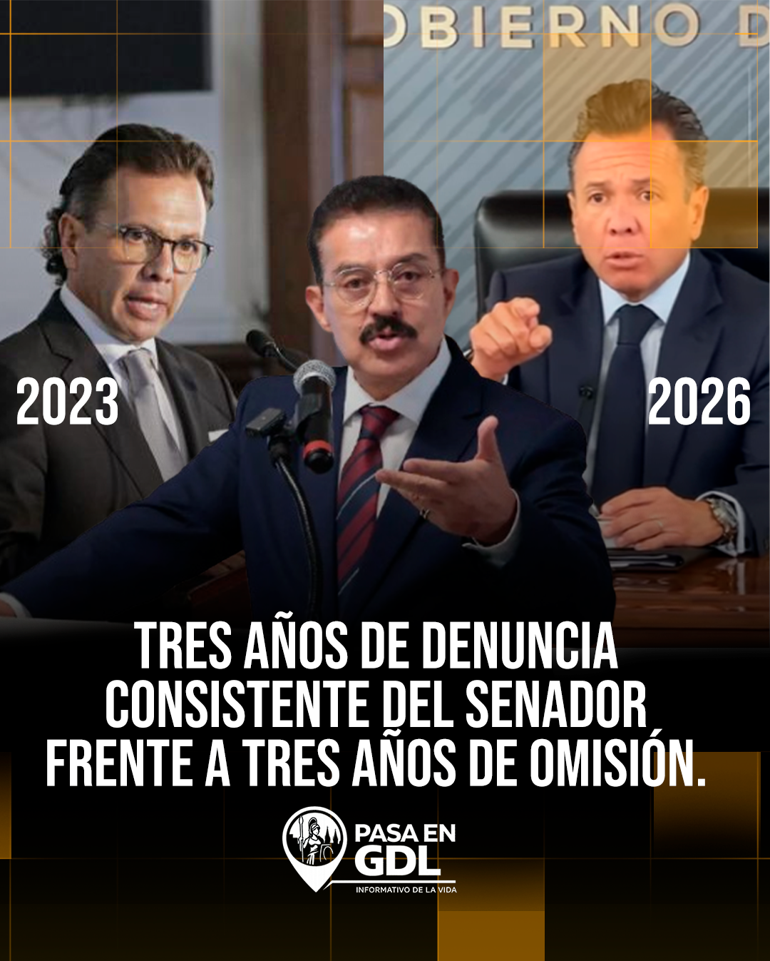 Tres años de denuncia consistente del senador frente a tres años de omisión