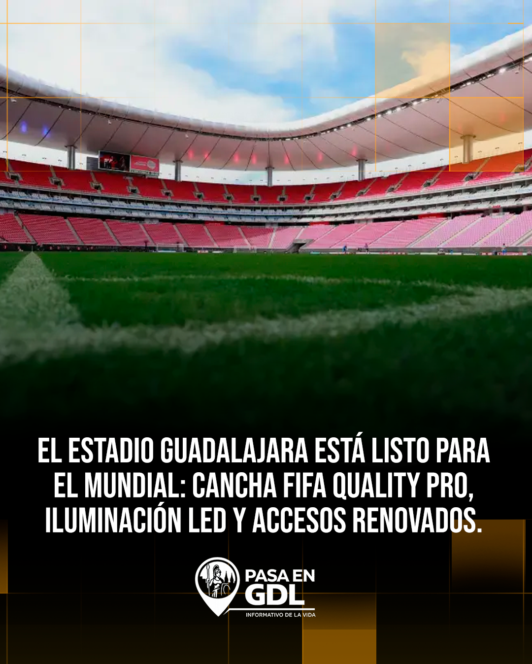 El Estadio Guadalajara, listo para el Mundial