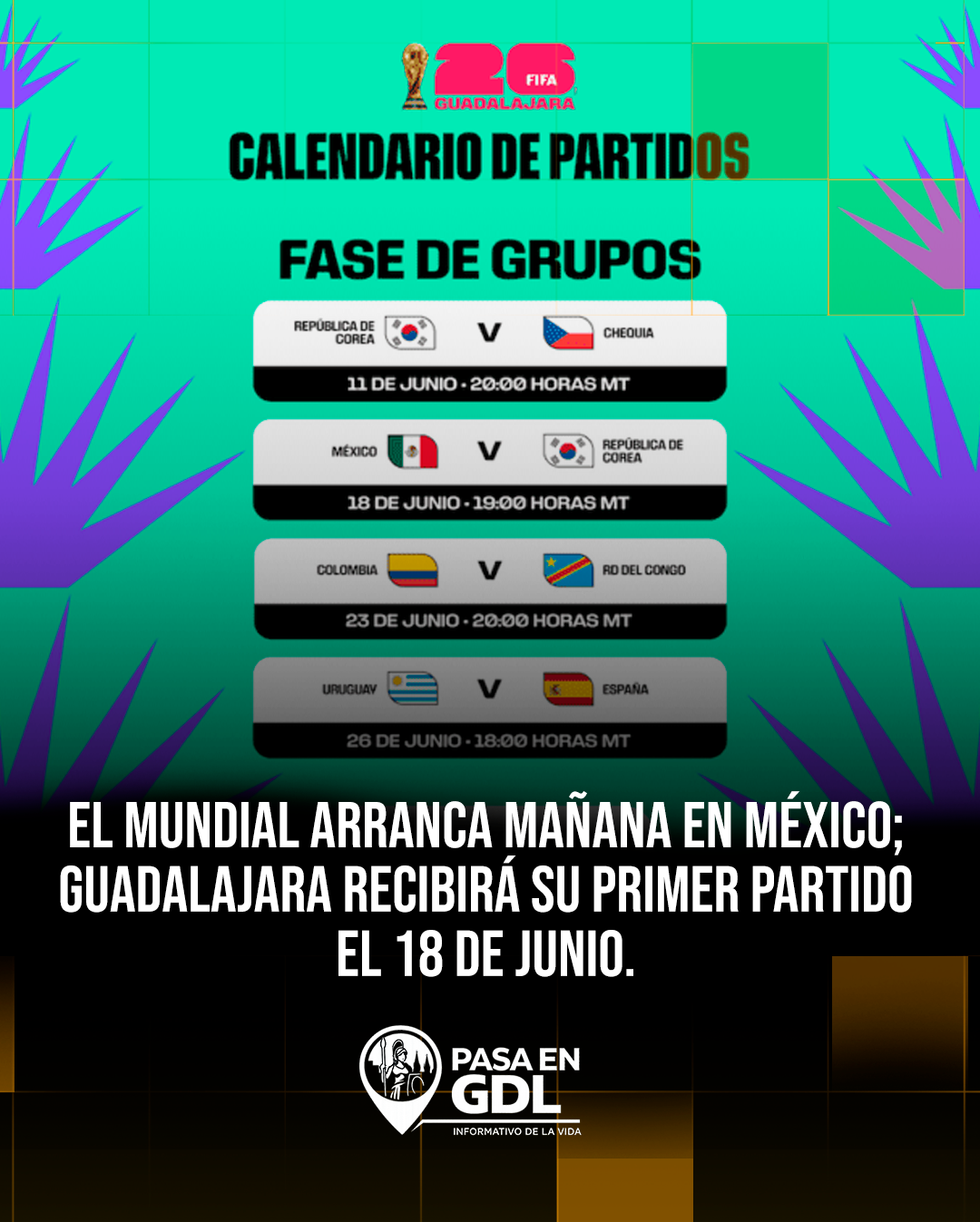 Mañana arranca el Mundial: ¿cuándo juega Guadalajara?