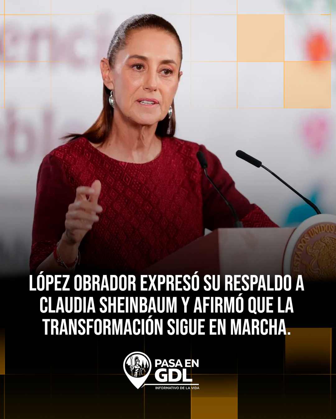López Obrador publicó su apoyo a la presidenta Sheinbaum