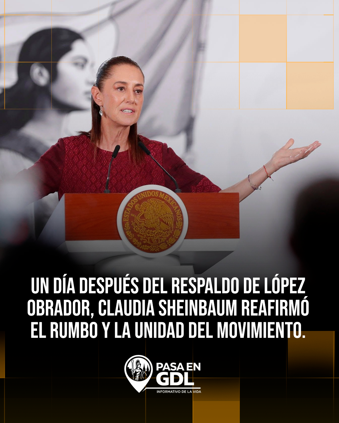 Sheinbaum reafirmó el rumbo del proyecto desde Palacio Nacional