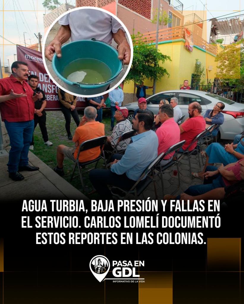 Recorrido del senador Lomelí por colonias de Guadalajara con fallas de suministro